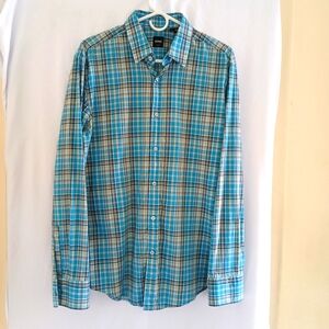 Hugo Boss Plaid Slim-fit Tapered Casual Shirt